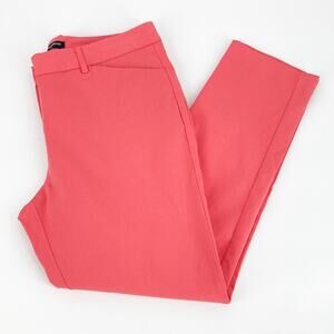 Mario Serrani Italy Womens Coral Cropped Stretch Pants Size 10
